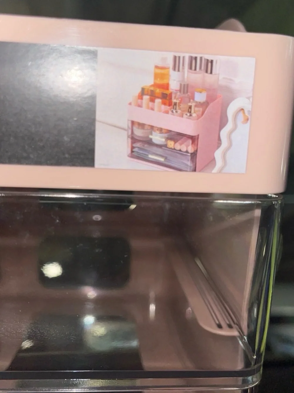 Multi-Purpose Organizer in Pink with Gold Handles